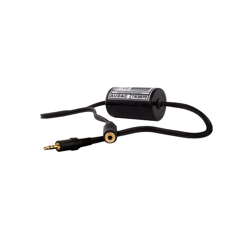 Audac TR 2070 - Ground Loop Isolator- 3,5 mm Klinkenstecker auf 3,5 mm Klinkenbuchse