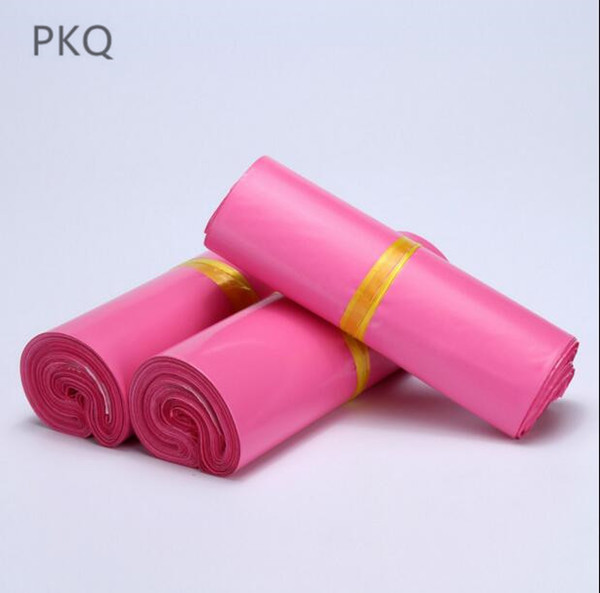 pink self-seal adhesive courier storage bags 100pcs plastic poly envelope mailer postal shipping mailing bags business supplies