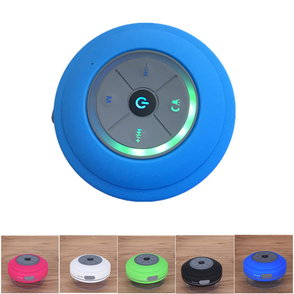 bluetooth speaker 2pcs delivery large suction cup waterproof bluetooth speaker with led light tf card bathroom car hands-small speaker