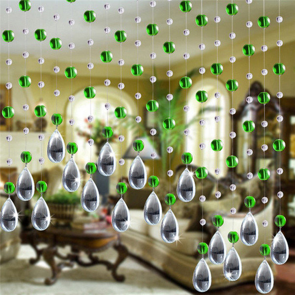 2020 curtain crystal glass bead curtain living room bedroom window door wedding decor rod home & living gift