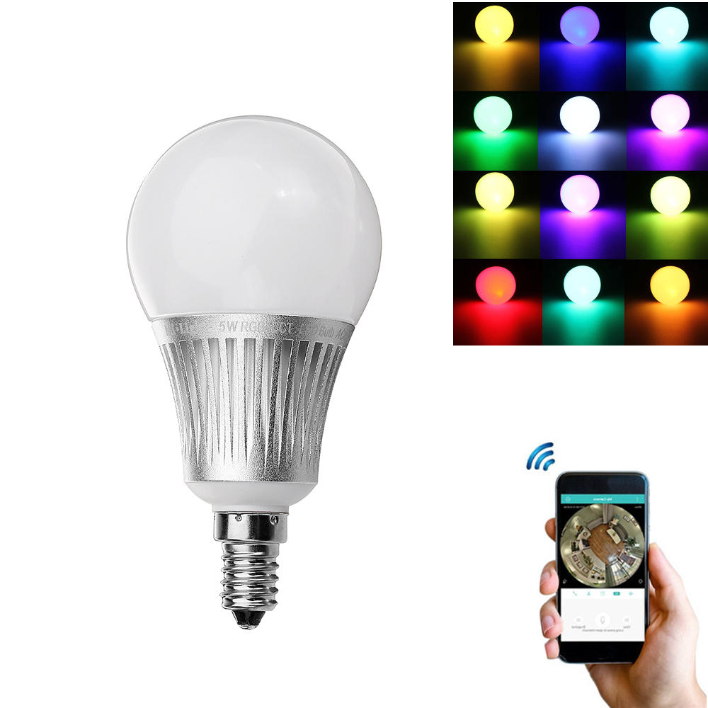 Milight E14 5W RGB + CCT Dimmbare WiFi APP Telefonsteuerung Smart LED Globale Glühbirne AC85-265V