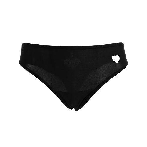 Women Swim T-Back Beachwear Heart Cutout Low Waist Elastic Bikini Bottom Swimwear Bottom Thong