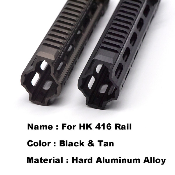 Aluminum Hard Coat Anodized GT Style 416 M-LOK MOD Lite Handguard Rail System For AR AEG Airsoft M4 Paintball Receiver Gearbox