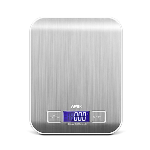 Amir digital multi-function kitchen scale food, stainless steel stainless steel platform with display lcd