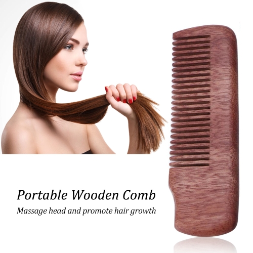 Wooden Comb Portable Anti Static Natural Amoora Wood Hair Comb Wide Teeth Wood Massage Health Care Hairbrush
