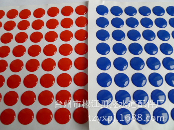 10pcs=1set faucet handle mark accessories fixing screw handle and cold water sign switch red and blue label decorative cover