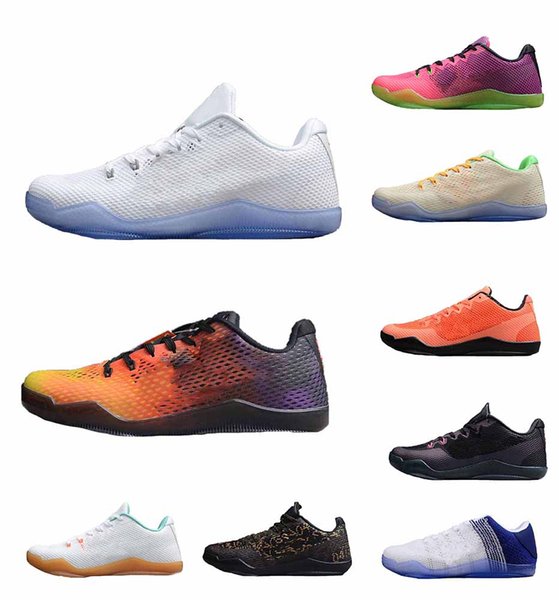 hot 11 Elite 2022 basketball shoes yakuda local online store Draft Day Mamba rainbow PaIe Horse lnvisibility Cloak Peach Sunset Fundamental Men's Sneakers for Sale