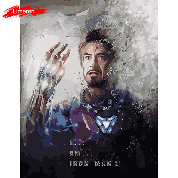 endgame i am iron manframeless picture acrylic paint by numbers diy painting by numbers unique gift oil painting