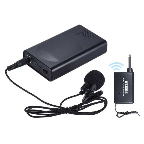 Portable Lavalier Lapel Collar Clip-on Wireless Microphone Voice Amplifier for Lecture Conference Speech Promotion