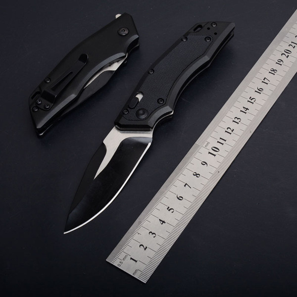1Pcs New 1905 Induction Hawk Lock Drop Point Blade Black Aluminum Folding Knife Ball Bearing EDC Pocket Knives