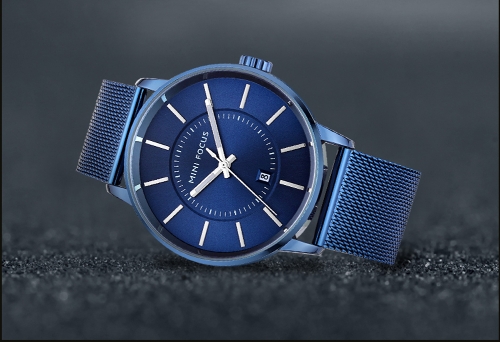 MINI FOCUS Fashion Stainless Steel Men Watches Quartz 3ATM Water-resistant Luminous Casual Man Wristwatch Calendar