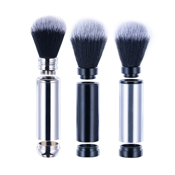 zy man travel shaving brush synthetic nylon hair for shaving razor shave beard barber salon face cleaning tool