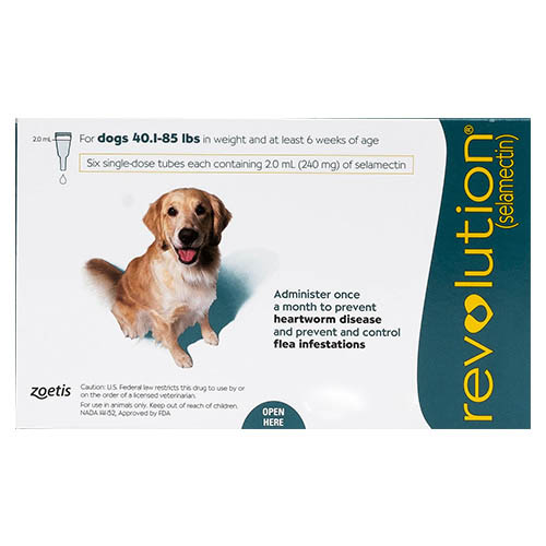 Revolution For Large Dogs 40.1-85lbs (Green) 6 Doses