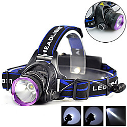 Headlamps Waterproof Rechargeable 1800 lm LED LED 1 Emitters 3 Mode with Batteries and Chargers Waterproof Rechargeable Camping / Hiking / Caving Everyday Use Cycling / Bike EU Plug AU Plug UK Plug