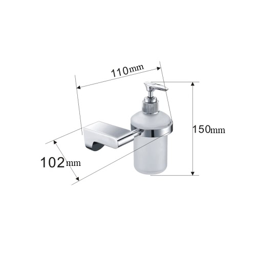 Homgeek High-quality Wall Mounted Shampoo Liquid Soap Body Wash Lotion Dispenser Glass Container Bottle Bathroom Kitchen