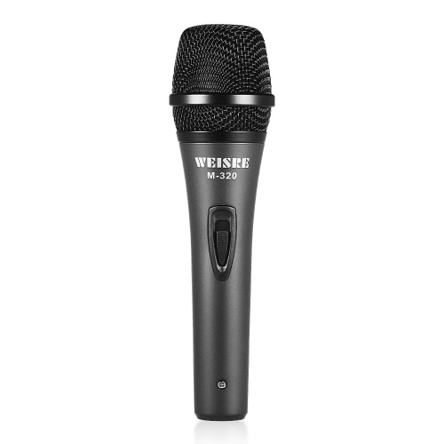 Professional Dynamic Moving-coil Vocal Handheld Microphone Cardioid with 16ft XLR-to-1/4