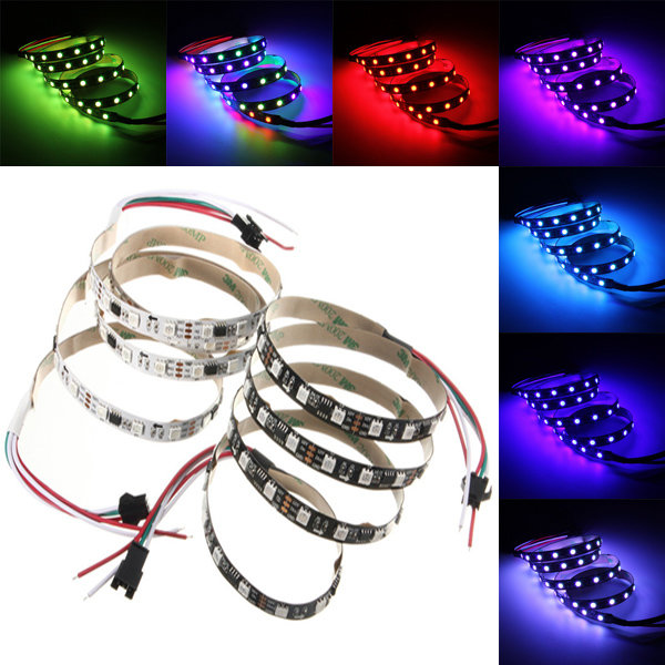 1M 11.5W DC 12V WS2811 60 SMD 5050 LED RGB Changeable Flexible Strip Light Individually addressable