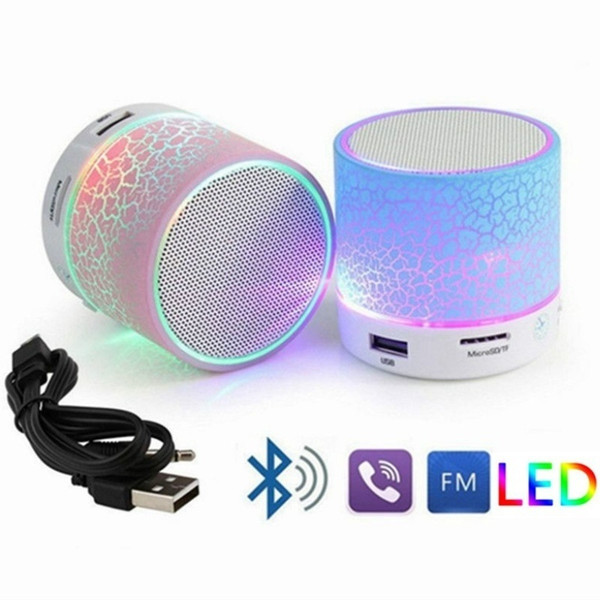 bluetooth speaker led a9 s10 wireless speaker portable led mini speaker tf usb fm stereo subwoofer supports pc with sd card