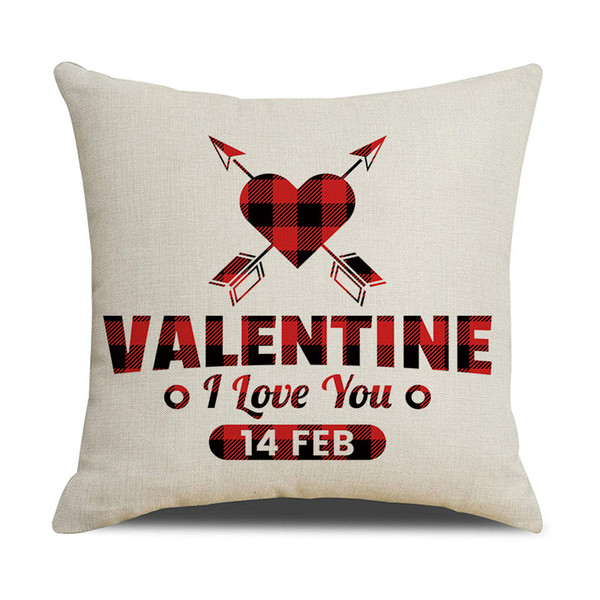 New Arrival Valentine's Day Throw Pillow Case Rose Sweet Love Cupid Pillow Cushion Cover Valentine's Love Linen Pillowcase