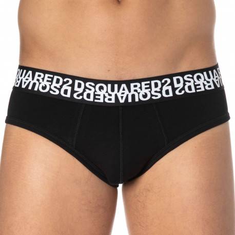 DSQUARED2 297 Cotton Briefs - Black M