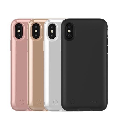 For iPhone X 5000mAh Phone External Battery External USB Port Power Bank Charger Pack Backup Battery Case