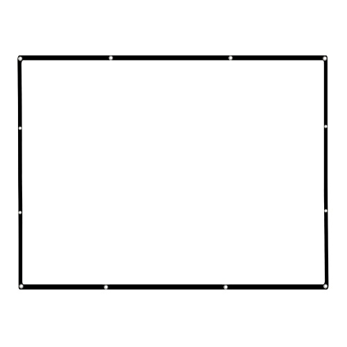 100'' Portable Projector Screen HD 4:3 White 100 Inch Diagonal Projection Screen Foldable Home Theater for Wall Projection Indoors Outdoors