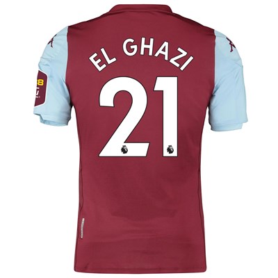 Aston Villa Home Elite Fit Shirt 2019-20 with El Ghazi 21 printing
