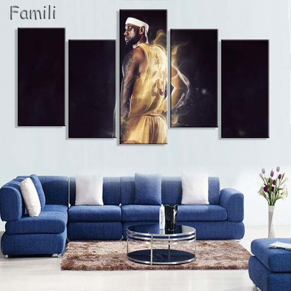 5 pcs/sets the basketball athletes modern home wall decor canvas picture art hd print painting on canvas artworks