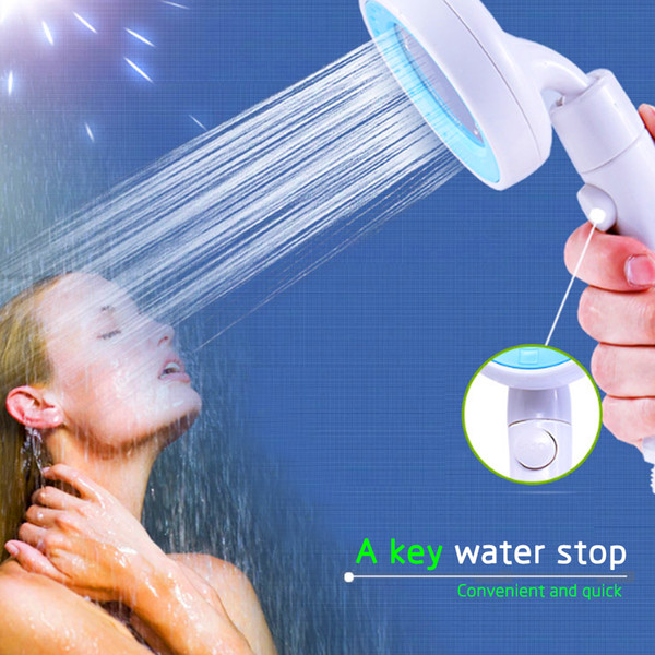 hand shower head switch 360 degree rotating high pressure bathroom water shower head abs water-saving