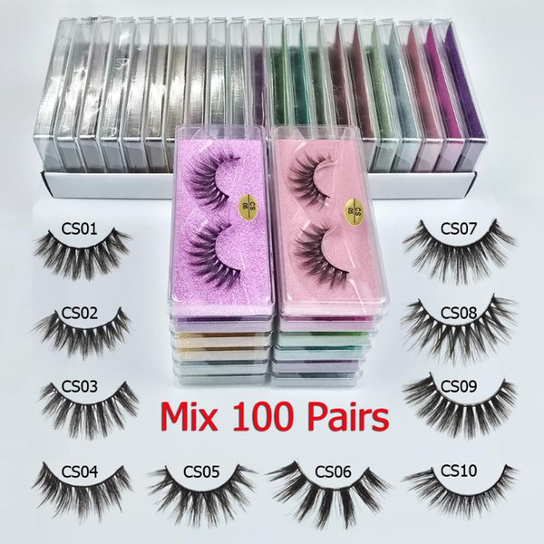 eyelashes wholesale 20/30/50/100 pcs mink eyelashes wholesale lashes in bulk mink lashes natural false bulk makeup