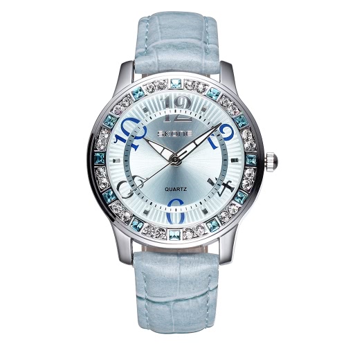 Vintage High Quality Fashion Quartz Wristwatch Bling-bling Rhinestone Embedded Women Elegant Watch