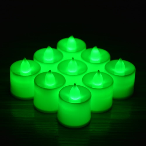 24Pcs 3.7*4.5cm LED Flameless Candle Set with Remote Control for Wedding Party Valentine Events Decoration Multi-color