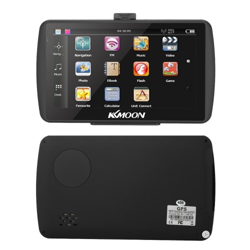 KKmoon 7inch HD Touch Screen Car Portable GPS Navigator 128MB 4GB MP3 Video Player Car Entertainment System with Free Map  FM Ebook Game