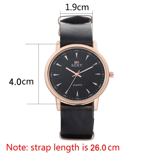 SOXY Business Casual Wrap Wrist Quartz Electronic Watch Round