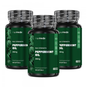 Pfefferminzölkapseln - 200mg Pfefferminzöl - Natürlich gegen Mundgeruch aus Magen & Darm - 60 Softgel Kapseln