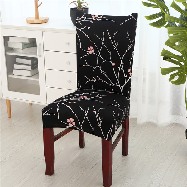 spandex chair covers modern elastic kitchen seat case floral printing chair covers for dining room wedding banquet l