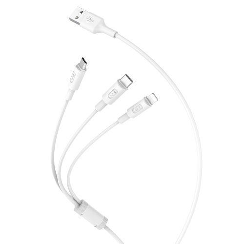 hoco. X25 3in1 USB Charger Cable for iPhone X/8/7/6s/5s Samsung Huawei for Apple,for Andriod Type C Micro USB Sync Data Charging Cable For iPad 1m