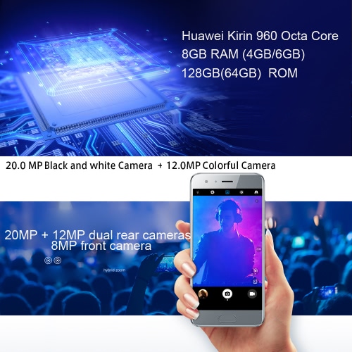 Huawei Honor 9 Smartphone 4G Phone 5.15inch FHD Screen  6GB RAM 128GB ROM