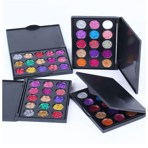 15 colors female natural waterproof glitter eyeshadow palette shining metals powder shimmer eye shadow pigments cosmetics kits