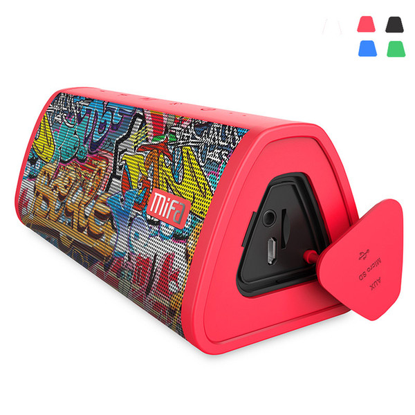 portable mifa red-graffiti bluetooth 10w speaker wireless loudspeaker stereo rock sound system 10w waterproof outdoor microphone speaker