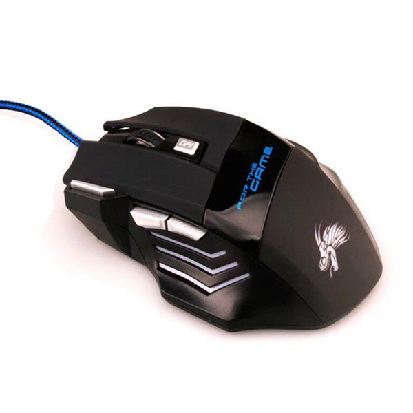 professional 5500 dpi gaming mouse 7 buttons led optical usb wired mice for pro gamer computer x3 mouse 5pcs