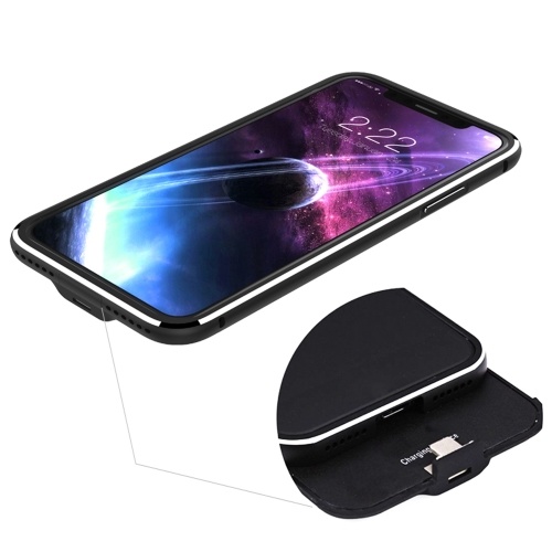 For iPhone X 5000mAh Phone External Battery External USB Port Power Bank Charger Pack Backup Battery Case