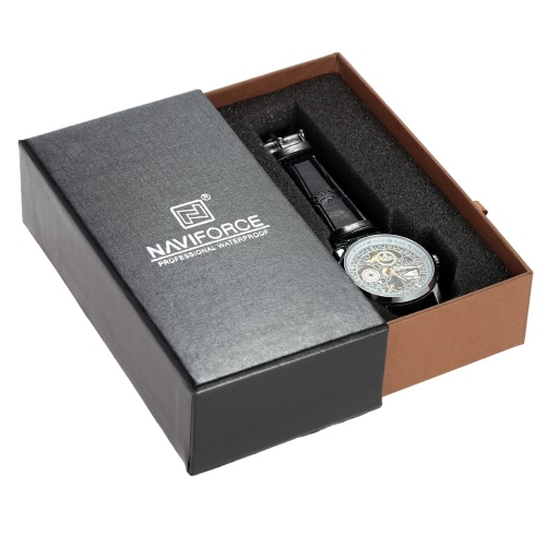 Naviforce Execellent Beautiful Sturdy Slide-drawer Watch Case Elegant Gift Box Multifunctional Storage Box