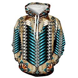 Inspired by American Indian American Indian Cosplay Costume Hoodie Terylene 3D Printing Harajuku Graphic Hoodie For Men's / Women's Lightinthebox
