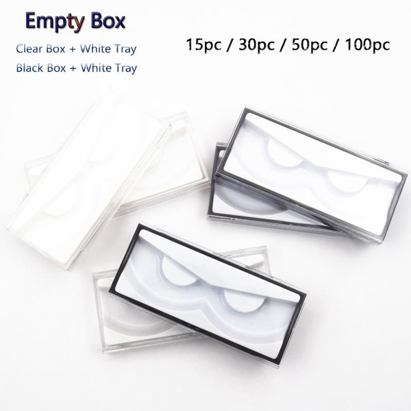lash boxes packaging 15/30/50/100pc lash packaging no logo transparent clear lashes box black lashes box eyelash boxes