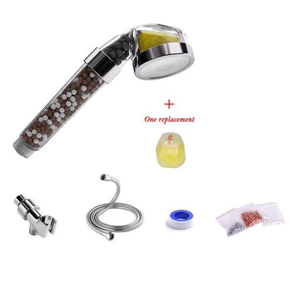 health saving water vitamin c hand held shower head filter water pressure faucet set
