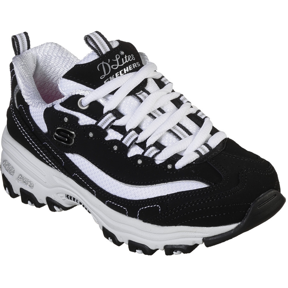 Skechers Girls D'Lites Biggest Fan Lace Up Sporty Trainers UK Size 11.5 (EU 29)