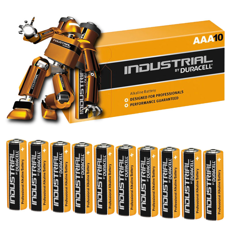 Duracell INDUSTRIAL AAA MN2400 Alkaline Batteries - Value 10 Pack