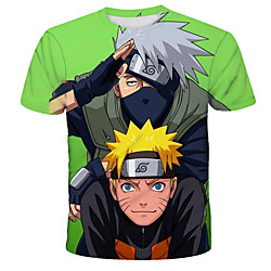 Inspired by Naruto Naruto Uzumaki Anime Cartoon 100% Polyester 3D Harajuku Graphic Kawaii T-shirt For Women's / Men's Lightinthebox