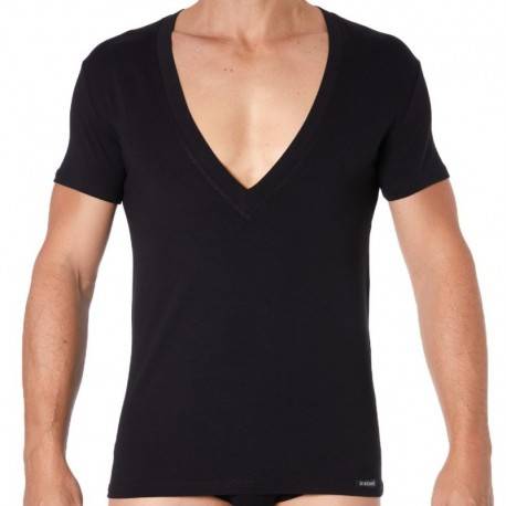 Doreanse Essential Super Low V-Neck T-Shirt - Black XL